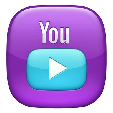Purple and Cian Symbol youtube app sticker