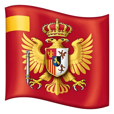 La bandera de España con el águila de san juan sticker