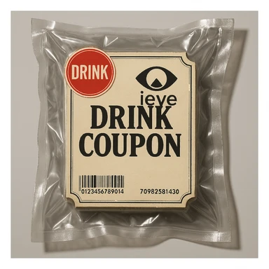 Add the logotype to the coupon. Keep the background. Make it look like a coupon. sticker