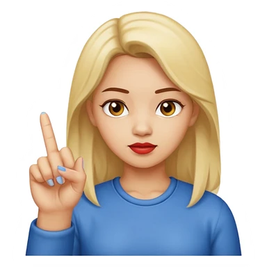 girl sticking up her middle finger  sticker