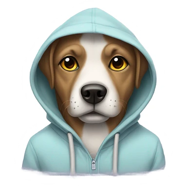 Dog in a hoodie sticker