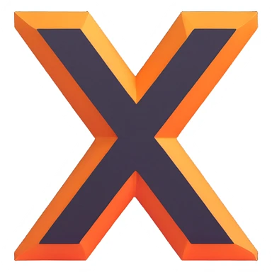 Paper with a red glowing x on top side sticker