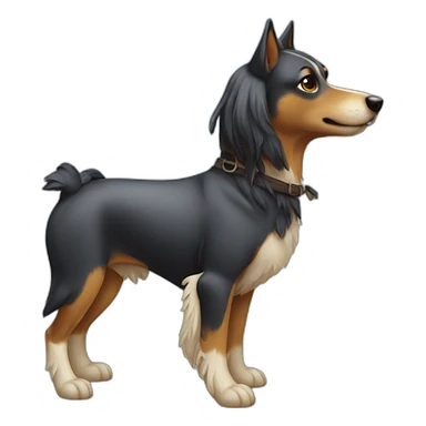 Chien sur cheval sticker
