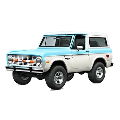 Ford bronco baby blue color sticker