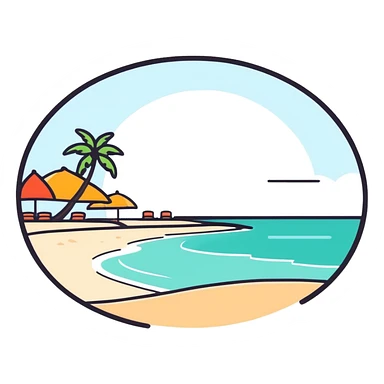 Beach sticker