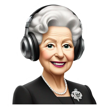 Queen Elizabeth DJing  sticker