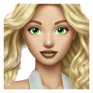 Realistic victoria secret model blonde green eyes  sticker