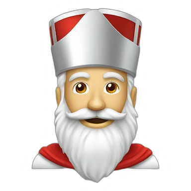 sinterklaas rode mijter gouden staf lange witte baard sticker