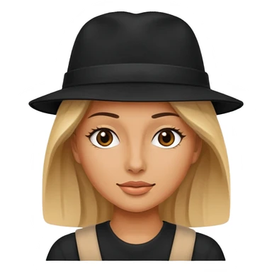 beach woman with black hat sticker