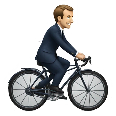 macron sur un velo sticker