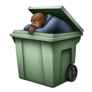 Homeless + dumpster sticker