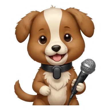 Karaoke puppy sticker