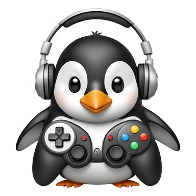 Penguin gaming sticker