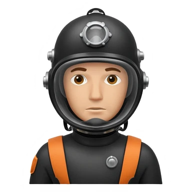 Buceador comercial trabajando sticker