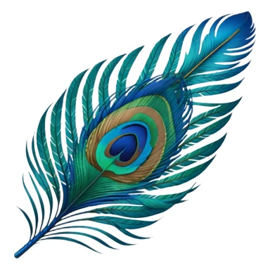 Krishna's peacock feather sticker