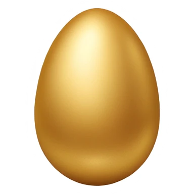 simple cartoon style golden egg, shiny, minimal sticker