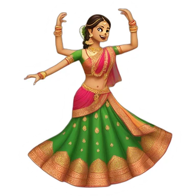 Indian bride dancing on her sangeet sticker