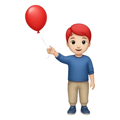 a little kid with balloon sticker