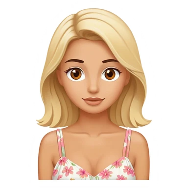 Luxury blonde model, brown eyes, honeymoon travel sticker