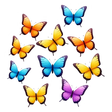 Group of butterflies  sticker
