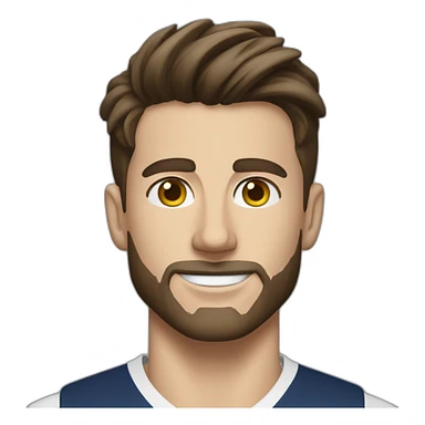 Mason mount with beard stubble and mustache  sticker
