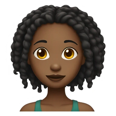 Black girl with locs sticker