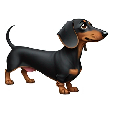 Dark short hairs dachshund  sticker