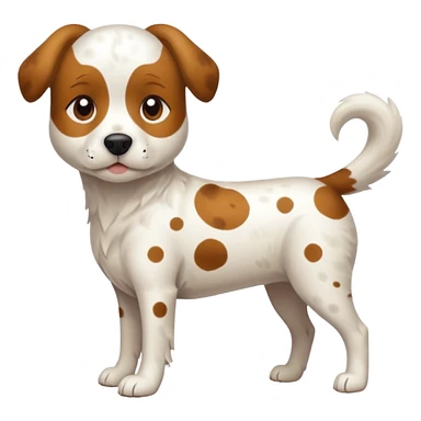 spotted white dog full body sticker