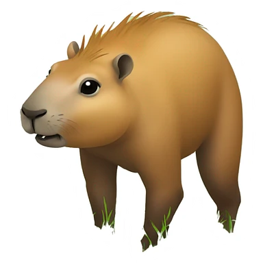 capibara eating grass sticker