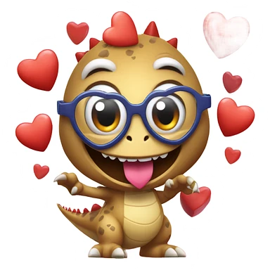 valentines dinosaur  sticker