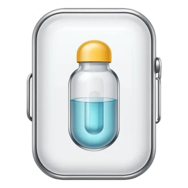 medicine capsule in case in nutral colors sticker