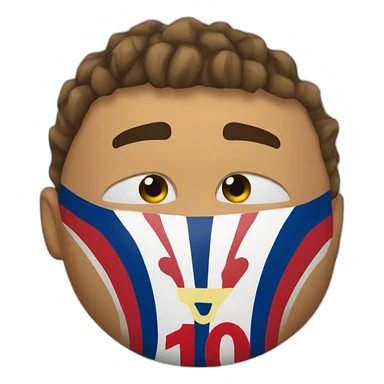 Neymar realistic football player sad sticker