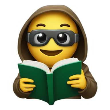 hacker reading book sticker