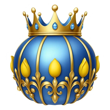 Blue crown with a lemon sticker