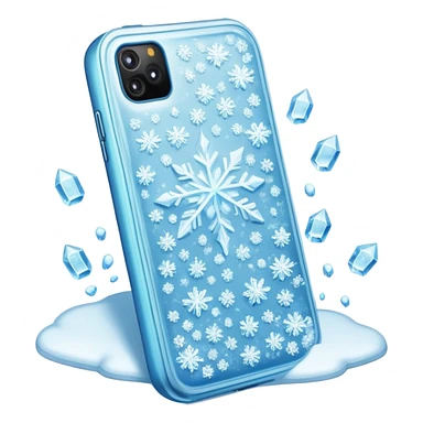 Phone with ice crystals on it representing a cold call in sales sticker