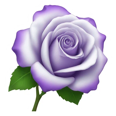 a white rose with a purple center in the foreground sticker