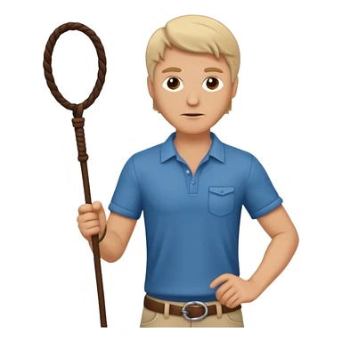 White man with a whip sticker