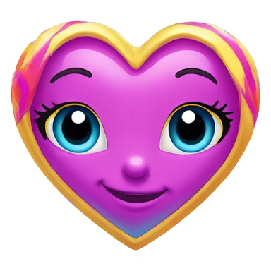 lisa frank heart sticker