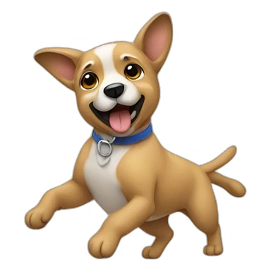 Perro bailando sticker