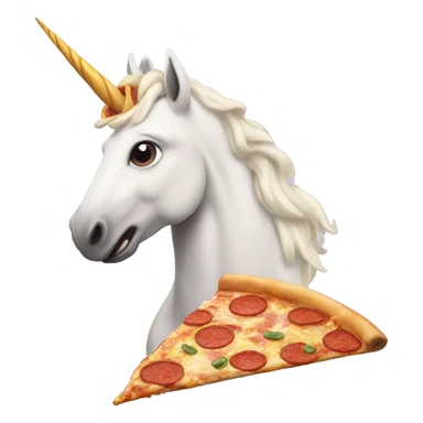 Unicorn eating pizza sticker