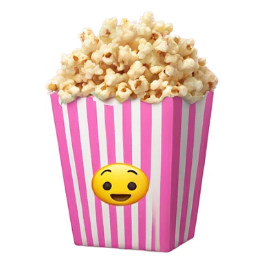 Popcorn in a pink box sticker