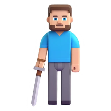 Minecraft Steve character sticker
