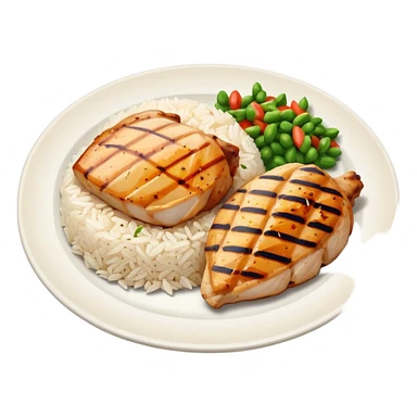 Rice and chicken breast  sticker