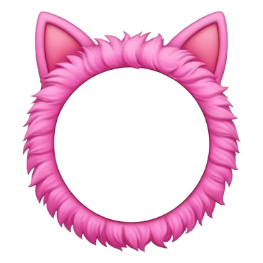 photo frame in the shape of cat ears, emoji style sticker