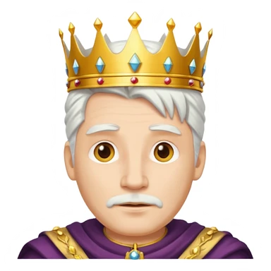 king with white haired sticker