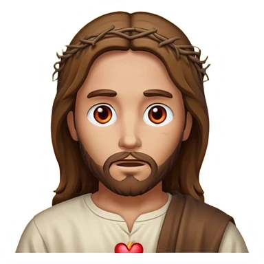 Jesus with burning Eyes an With hears  sticker