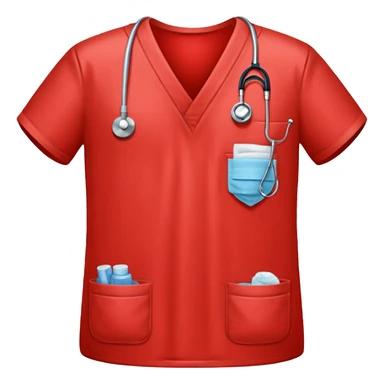 med scrub red sticker