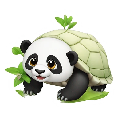 une tortue panda sticker