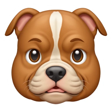 light brown pocket bully facing forwards, head and shoulders sticker