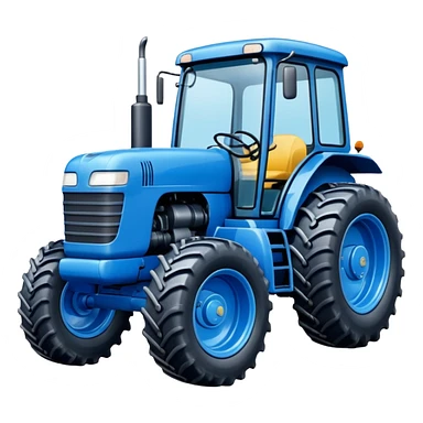 blue tractor emoji sticker